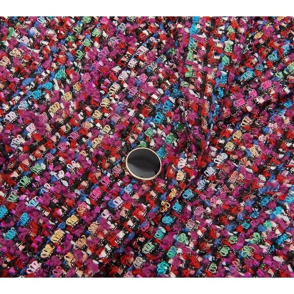 NWT Dennis Basso Womens Plus Size 24W Fuschia Multicolor Tweed Blazer Jacket NEW - Picture 4 of 4
